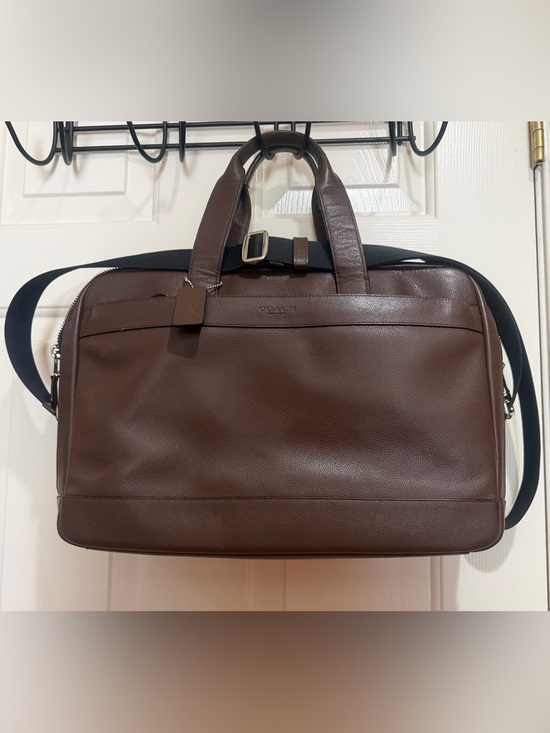 Coach Other - Coach Briefcase in dark chocolate pebble leather
